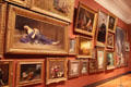 Red gallery with Victorian paintings at Art Gallery of Ontario. Toronto, ON.