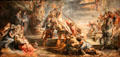 Raising of the Cross painting c1638 by Peter Paul Rubens at Art Gallery of Ontario. ON.