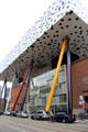 Street view of tabletop building at OCAD University. Toronto, ON.