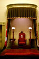 Speaker's chair in House of Commons chamber in Province House. Charlottetown, PE.