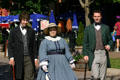 Historical interpreters dressed in 1864 period dress outside Province House. Charlottetown, PE.