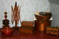 Antique baskets & sewing objects at Green Gables. Cavendish, PE.
