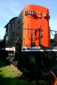 Diesel locomotive on display at Kensington rail museum. Kensington, PE.