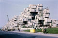 Habitat 67 residences made of prefabricated modules at Expo 67. Montreal, QC.