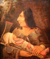 Caw-Wacham with infant on cradle board portrait by Paul Kane at Montreal Museum of Fine Arts. Montreal, QC.