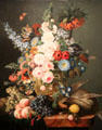 Flowers & fruit painting by Cornelius Krieghoff at Montreal Museum of Fine Arts. Montreal, QC.