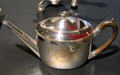 Silver teapot by Laurent Amiot of Quebec City at Montreal Museum of Fine Arts. Montreal, QC.