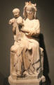 Virgin & Child limestone sculpture from Lorraine France at Montreal Museum of Fine Arts. Montreal, QC.