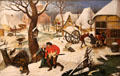Return from the Inn painting by Pieter Brueghel the Younger at Montreal Museum of Fine Arts. Montreal, QC.