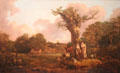 Rustic Courtship painting by Thomas Gainsborough at Montreal Museum of Fine Arts. Montreal, QC.