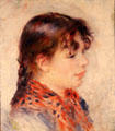 Head of Neapolitan Girl painting by Auguste Renoir at Montreal Museum of Fine Arts. Montreal, QC.