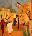 Yellow Street 11 painting by Lyonel Feininger at Montreal Museum of Fine Arts. Montreal, QC.