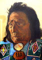 Painting of Chief Carry the Kettle Chagakin, Dakotas Assiniboin by Edmund Morris in Saskatchewan Legislature. Regina, SK