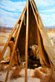 Diorama depicting erection of native tipi at Royal Saskatchewan Museum. Regina, SK.