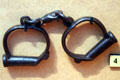 Handcuffs used on Louis Riel at RCMP Heritage Center. Regina, SK.