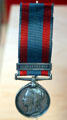 Saskatchewan medal awarded to NWMP officer Francis J. Dickens at RCMP Heritage Center. Regina, SK.