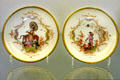 Meissen porcelain plates in Indian or Oriental style at Ariana Museum. Geneva, Switzerland.