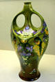 Faience vase by Johannes van der Vet for Rozenburg Manuf. of La Haye, Netherlands at Ariana Museum. Geneva, Switzerland.