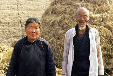 Elderly couple in Lanzhou region country village. China.