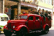 Fire truck on the streets of Guangzhou. China.