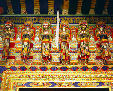 Detail of intricately painted architecture on the Potola Palace, Lhasa, Tibet. China.