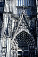 Gothic portal of Cologne Cathedral. Köln, Germany.