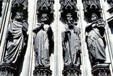 Saints carved on facade of Cologne Cathedral. Köln, Germany.