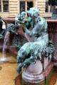 Figure on base of Hygieia Fountain in courtyard at Hamburg City Hall. Hamburg, Germany.