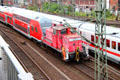Switching locomotive at Central Rail Station. Hamburg, Germany.