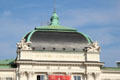 Dome & statues atop German Theater. Hamburg, Germany.