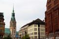 Hamburg City Hall & surrounding buildings. Hamburg, Germany.