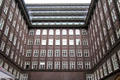 Courtyard of Chilehaus. Hamburg, Germany.