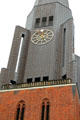 Details of modern tower atop reconstructed St. Jacobi Church. Hamburg, Germany.