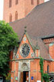 Entrance to St. Jacobi Church. Hamburg, Germany.