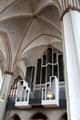 Organ loft in St. Peter's Church. Hamburg, Germany.