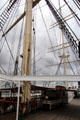 Deck & masts of Rickmer Rickmers museum sailing ship. Hamburg, Germany.