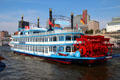 Louisiana Star paddle wheel tour boat on Elbe River. Hamburg, Germany