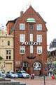 Brick Davidwache police station , often seen in German television & movie productions, in St. Pauli quarter, near Reeperbahn. Hamburg, Germany.