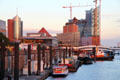 Elbphilharmonie & other modern buildings in HafenCity district. Hamburg, Germany.