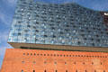 Elbphilharmonie concert hall on Grasbrook Peninsula of Elbe River in HafenCity. Hamburg, Germany.
