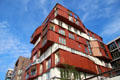 Modern residential building Am Kaiserkai 35-45 in HafenCity. Hamburg, Germany.