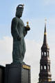 Statue of Barbarossa on Brooksbrücke. Hamburg, Germany.