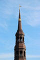 Spire of St. Catherine's Church tower. Hamburg, Germany.