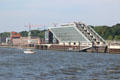 Altona Cruise Terminal complex at Hamburg Harbor. Hamburg, Germany.
