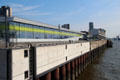Passenger terminal at Altona Cruise Terminal complex on Elbe River. Hamburg, Germany.