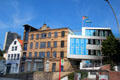 Mix of buildings on Grosse Elbstrasse in Altona borough. Hamburg, Germany.