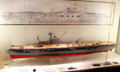 Model of Nazi aircraft carrier "Graf Zeppelin" at International Maritime Museum. Hamburg, Germany