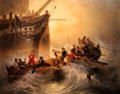 Shipwreck painting by Wijnand Johannes Joseph Nuyen at International Maritime Museum. Hamburg, Germany.