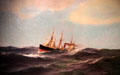 Steamer with Sails in Heavy Seas painting by Carl Ludwig Bille at International Maritime Museum. Hamburg, Germany.