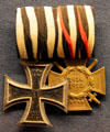 Prussian medal buckle with Iron Cross, 2nd class and War Merit Cross at International Maritime Museum. Hamburg, Germany.